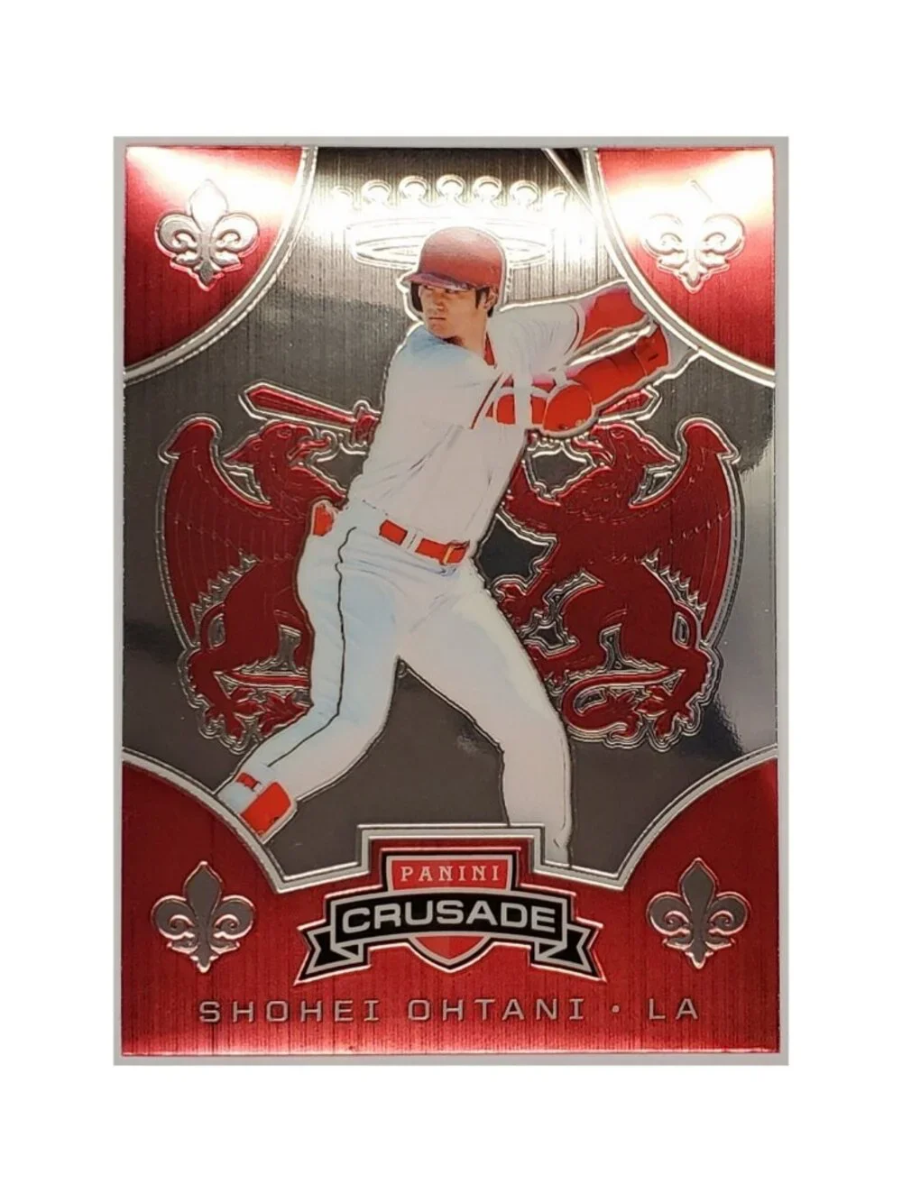 SHOHEI OHTANI 2ND YEAR CHROME 2019 PANINI CRUSADE #12, ANGELS, DODGERS - Picture 3 of 3